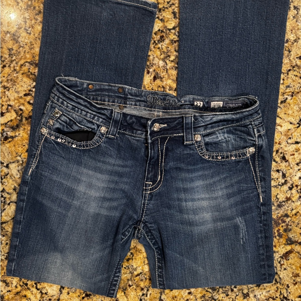 Miss Me Women's Boot Cut Jeans - Dark Blue